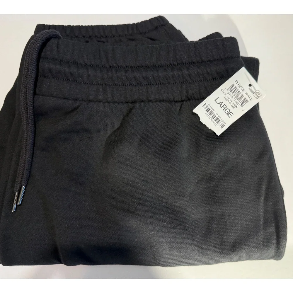 Mode of One Mens Regular Fit Fleece Joggers in Deep Black Size L‎  new